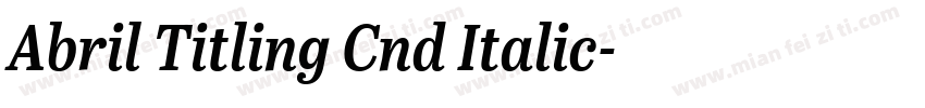 Abril Titling Cnd Italic字体转换
